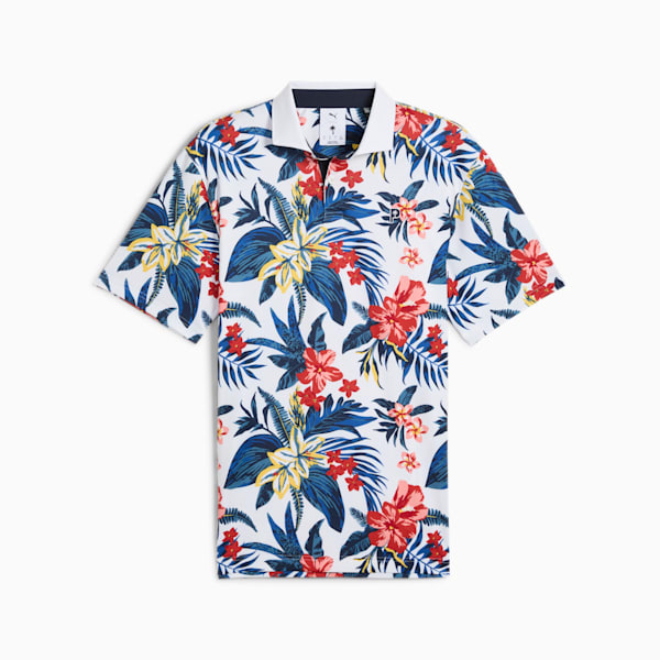 PUMA x PALM TREE CREW Floral Polo Men, White Glow, large-ZAF