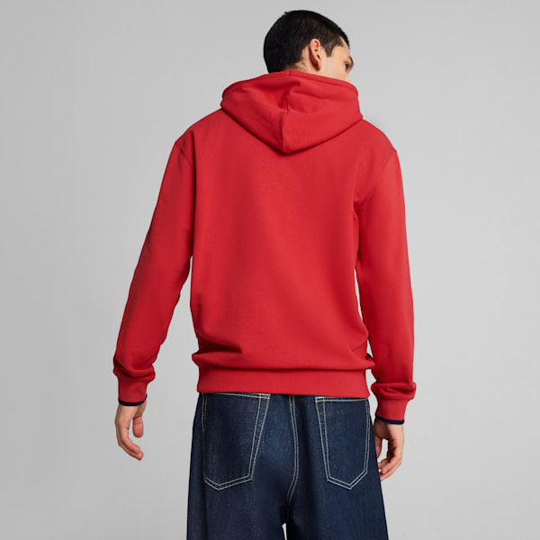Wardrobe Essentials Graphic Hoodie Men, Red Fire, large-ZAF