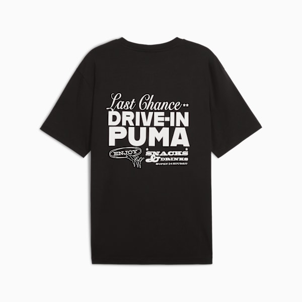Remera holgada Graphics PUMA Drive-In para hombre, PUMA Black, large-ARG