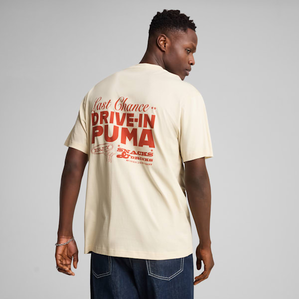 Playera holgada Graphics PUMA Drive-In para hombre, Alpine Snow, large-MEX