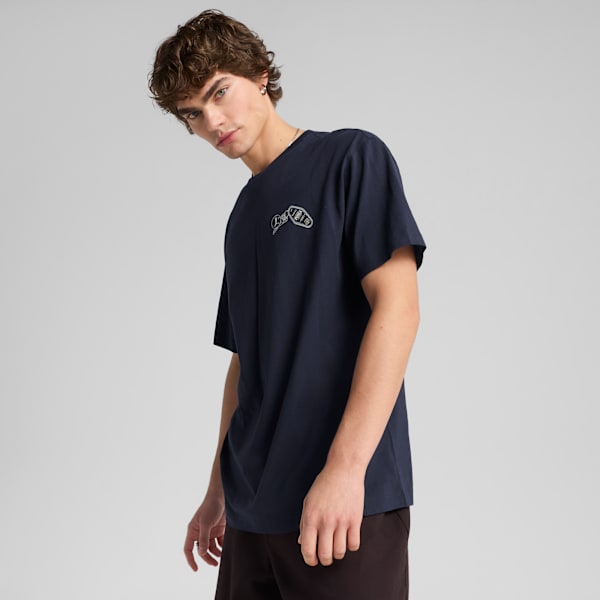 Remera holgada Graphics PUMA Hotel para hombre, New Navy, large-ARG