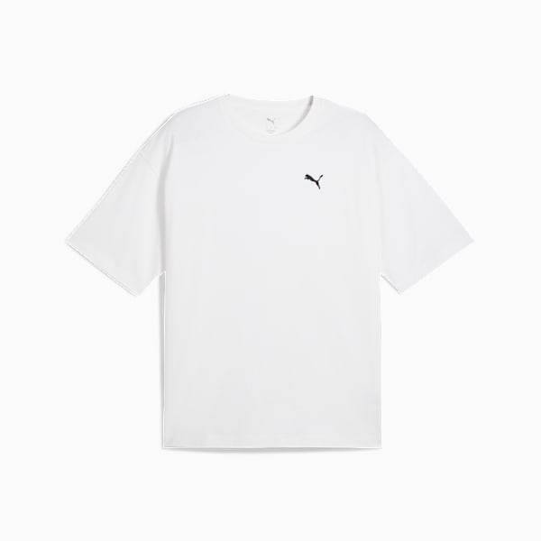 Playera estilo boxy WARDROBE Essentials para hombre, PUMA White, large-MEX