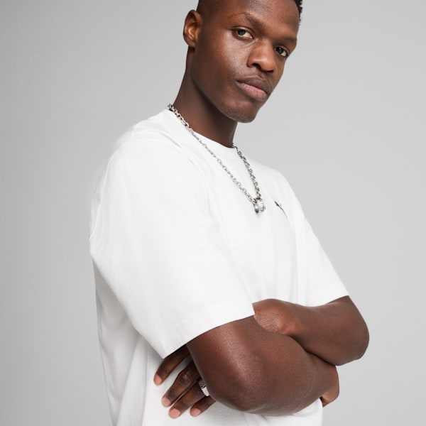Playera estilo boxy WARDROBE Essentials para hombre, PUMA White, large-MEX