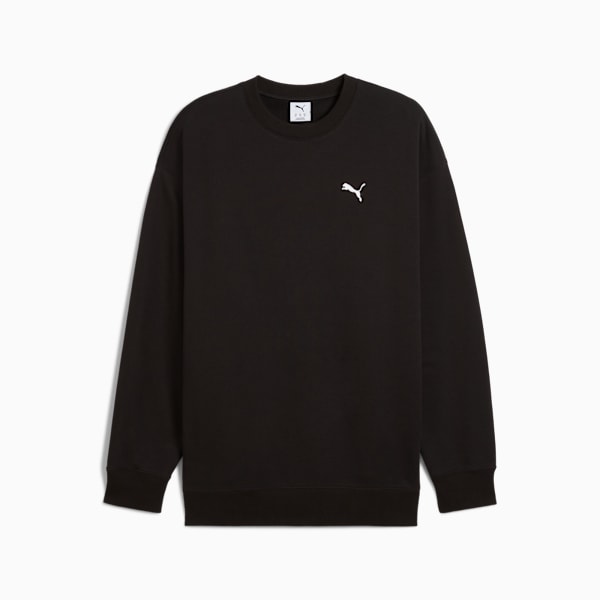 WARDROBE ESS Relaxed Crew Men, PUMA Black, large-ZAF