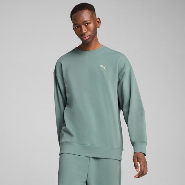 WARDROBE ESS Relaxed Crew Men, Green Moon, large-ZAF