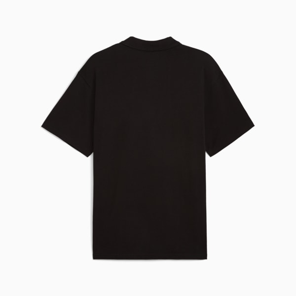 WARDROBE Essentials Pique Relaxed Polo Men, PUMA Black, large-ZAF