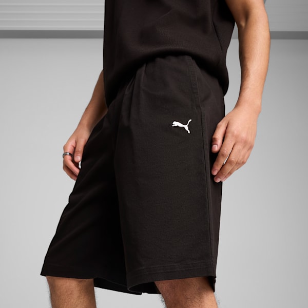 Wardrobe Essentials Woven Long Line Relaxed 11" Shorts Men, PUMA Black, large-ZAF