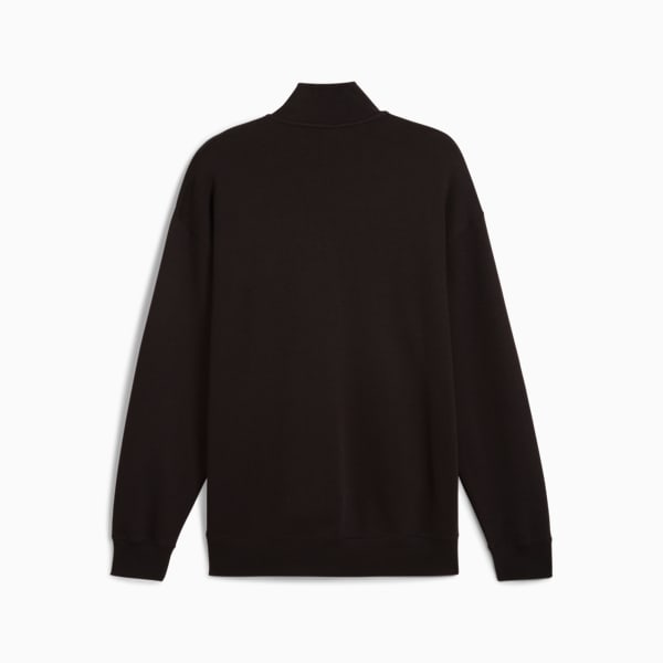 WARDROBE ESS Relaxed Half Zip Crew Men, PUMA Black, large-ZAF