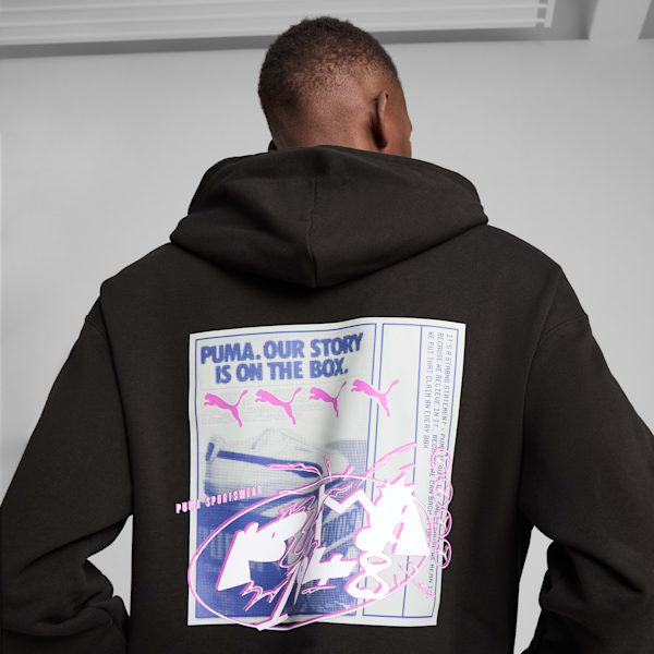 FUTURE.PUMA.ARCHIVE Relaxed Graphic Hoodie Unisex, PUMA Black, large-ZAF
