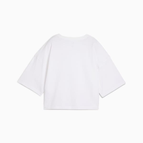 Playera corta WARDROBE Essentials para mujer, PUMA White, large-MEX