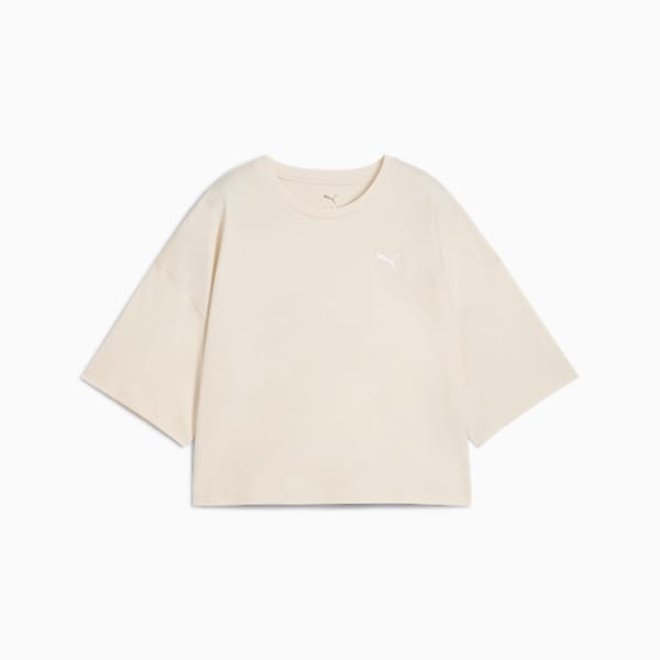 WARDROBE Essentials Oversized Short Tee Women, Alpine Snow, large-ZAF