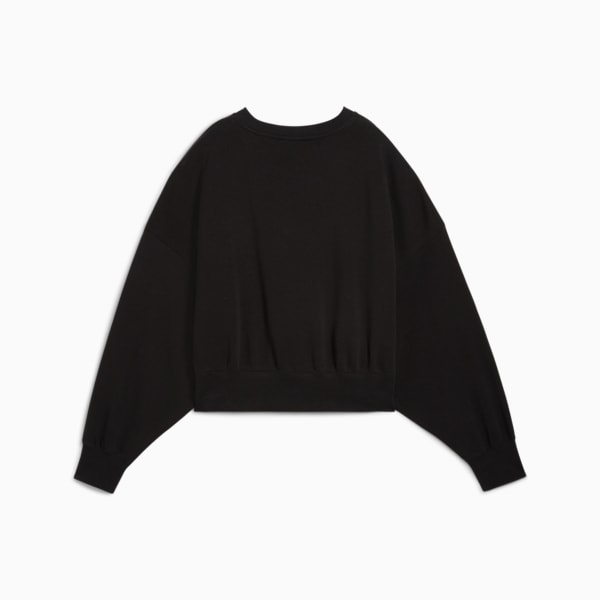 WARDROBE Essentials Oversized Crew Women, PUMA Black, large-ZAF