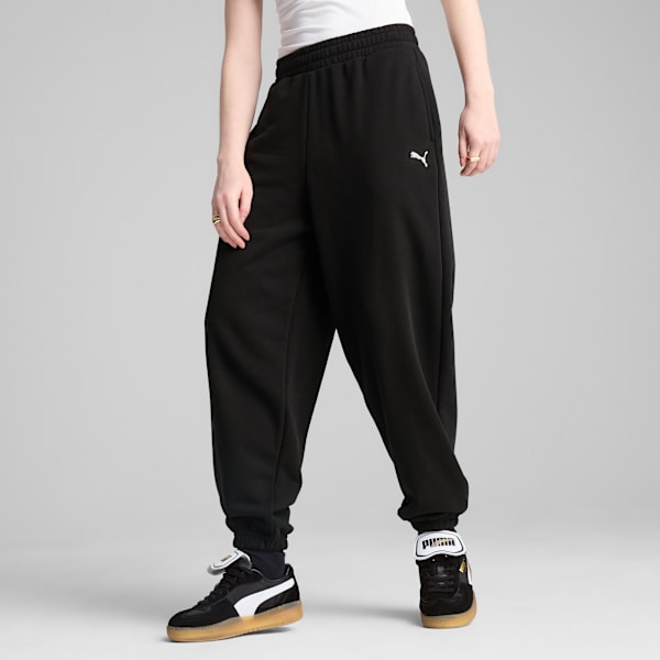 Pants holgados WARDROBE Essentials para mujer, PUMA Black, large-MEX