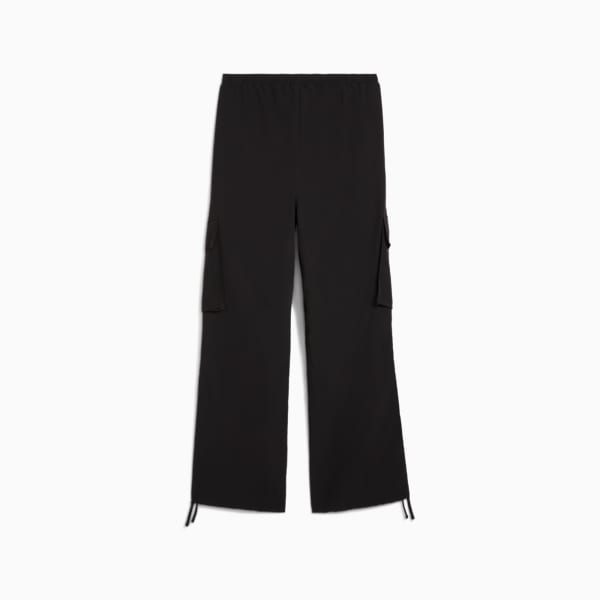 WARDROBE Essentials Relaxed Woven Cargo Pants Women, PUMA Black, large-ZAF