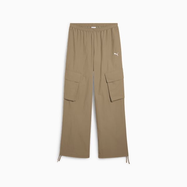 WARDROBE Essentials Relaxed Woven Cargo Pants Women, Velvet Moss, large-ZAF
