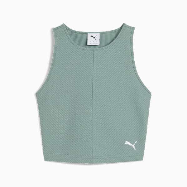 Playera corta WARDROBE Essentials para mujer, Green Moon, large-MEX