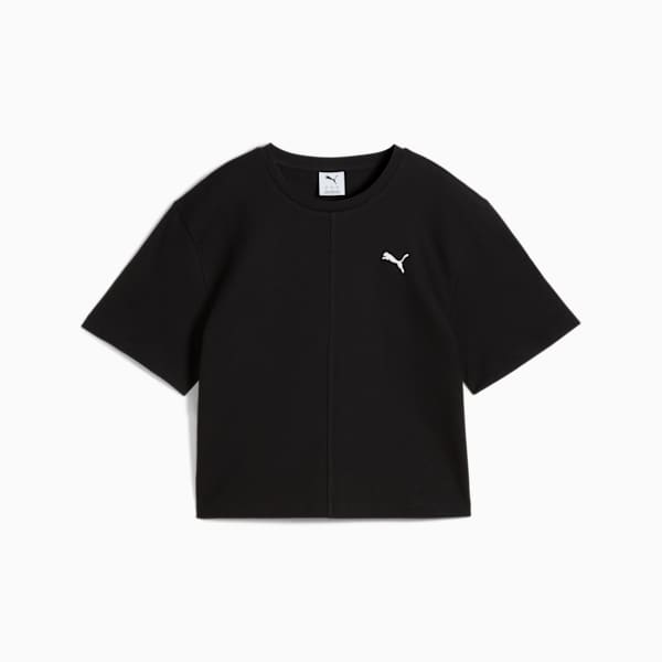 WARDROBE Essentials Ribbed Relaxed Tee Women, PUMA Black, large-ZAF