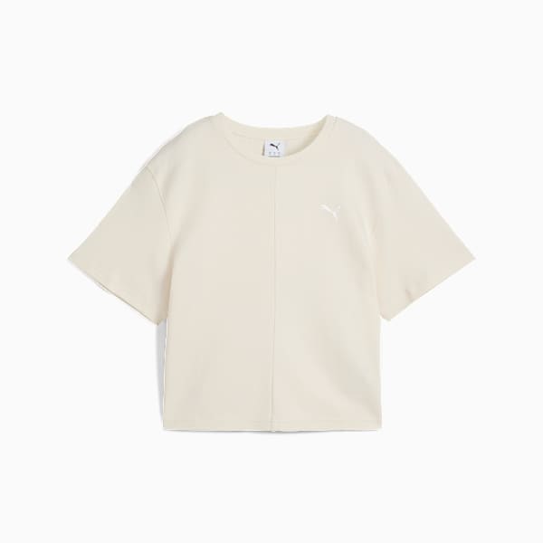WARDROBE Essentials Ribbed Relaxed Tee Women, Alpine Snow, large-ZAF