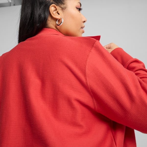 PREMIUM Essentials Knitted Cardigan Women, Red Fire, large-ZAF