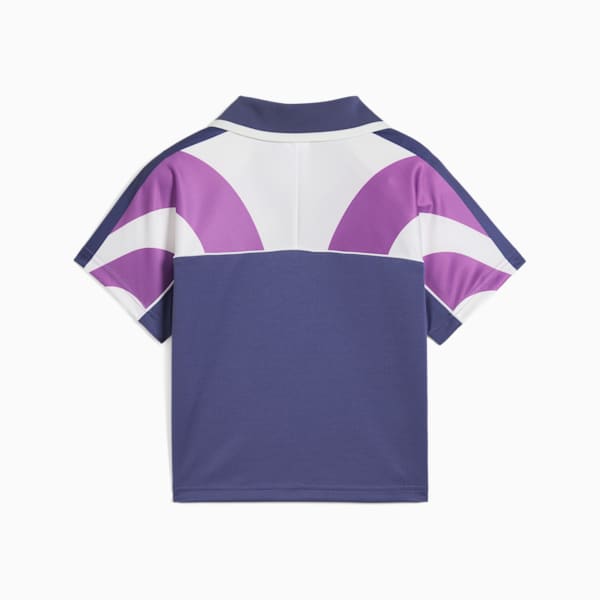 Playera corta FUTURE.PUMA.ARCHIVE para mujer, Blue Crystal-Wild Berry, large-MEX