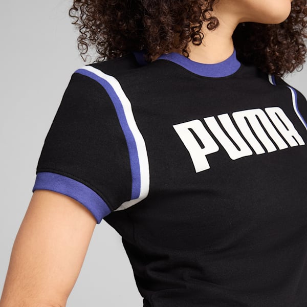 FUTURE.PUMA.ARCHIVE Graphic Baby Tee Women, PUMA Black-White, large-MEX