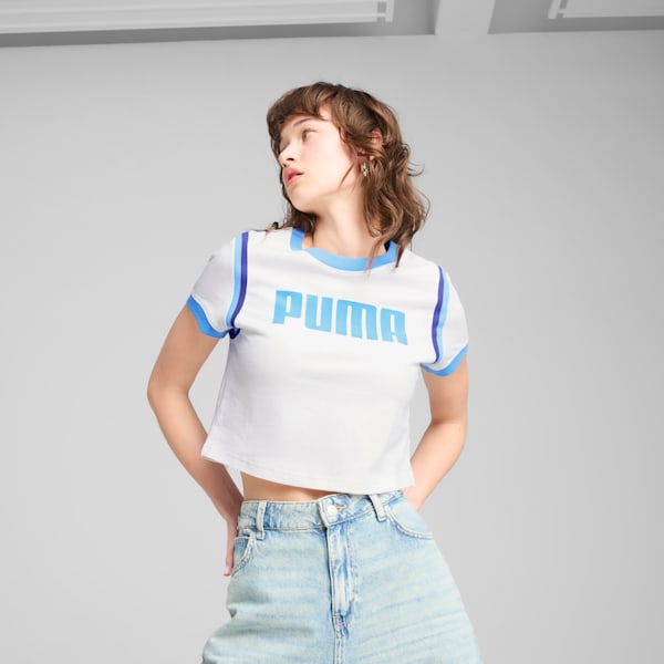 FUTURE.PUMA.ARCHIVE Graphic Baby Tee Women, PUMA White, large-ZAF