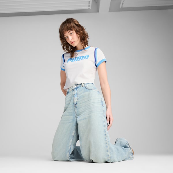 FUTURE.PUMA.ARCHIVE Graphic Baby Tee Women, PUMA White, large-MEX