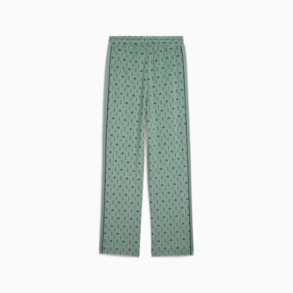 Pantalones rectos Road To Unity T7 para mujer, Green Moon-AOP, large-MEX