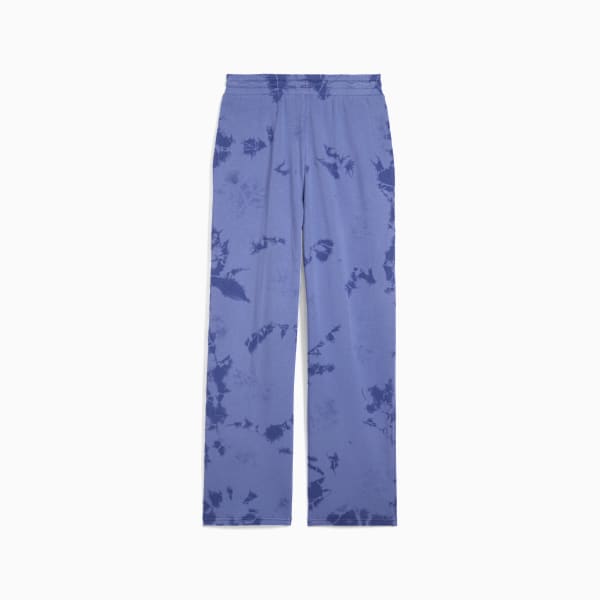 WARDROBE ESS FLORAL PACK Washed Straight Sweatpants Women, Blue Crystal, large-ZAF