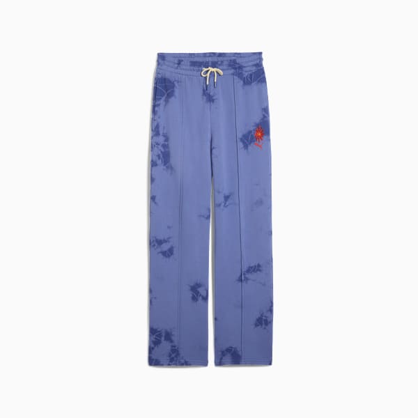 WARDROBE ESS FLORAL PACK Washed Straight Sweatpants Women, Blue Crystal, large-ZAF