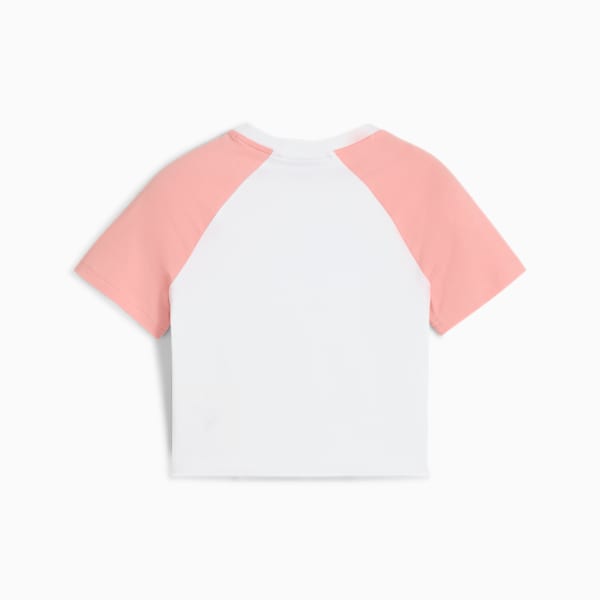 BUTTERFLY VIBE Baby Tee Youth, PUMA White-Pink Fruit, large-ZAF