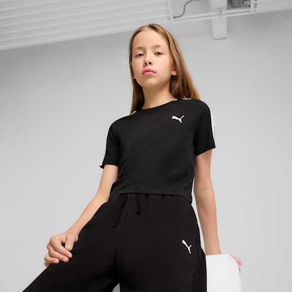 T7 Baby Tee Youth, PUMA Black, large-MEX