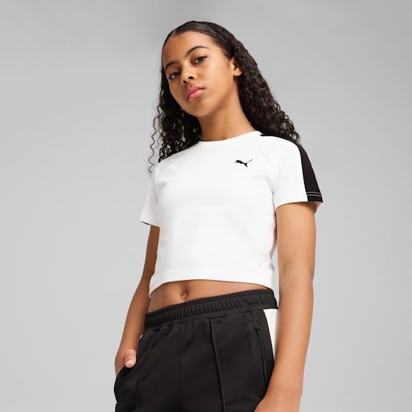 T7 Baby Tee Youth, PUMA White, large-MEX