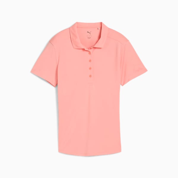 Pure 2.0 Short Sleeve Polo Women, Pink Fruit, large-ZAF