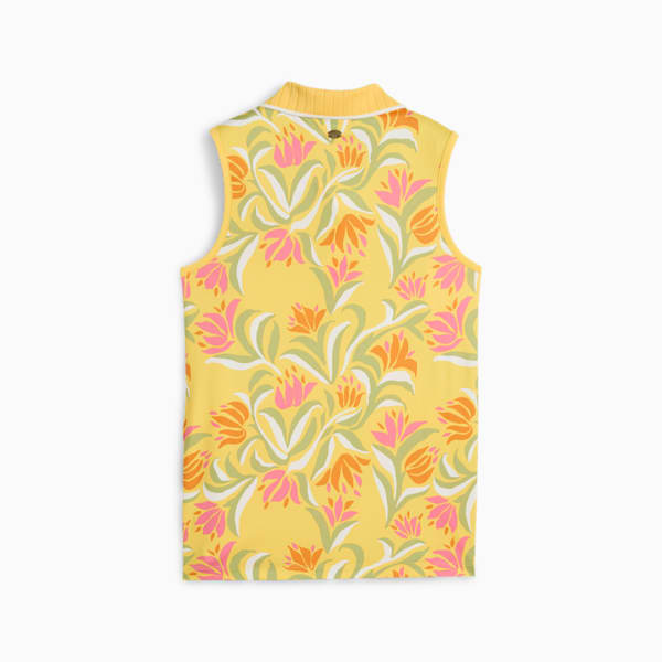 PUMA x DANI DAZEY Sleeveless Golf Polo Women, Sunny Yellow, large-ZAF