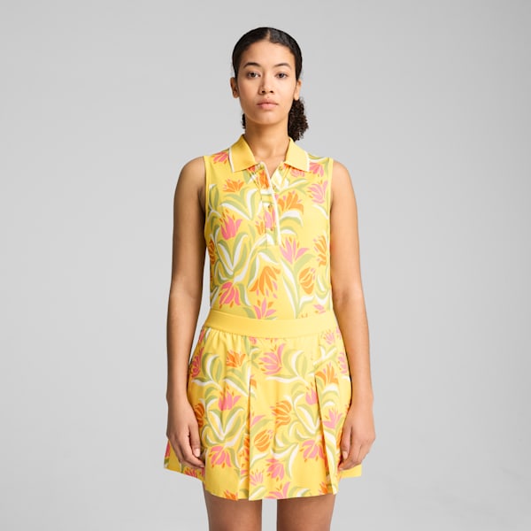 PUMA x DANI DAZEY Sleeveless Golf Polo Women, Sunny Yellow, large-ZAF