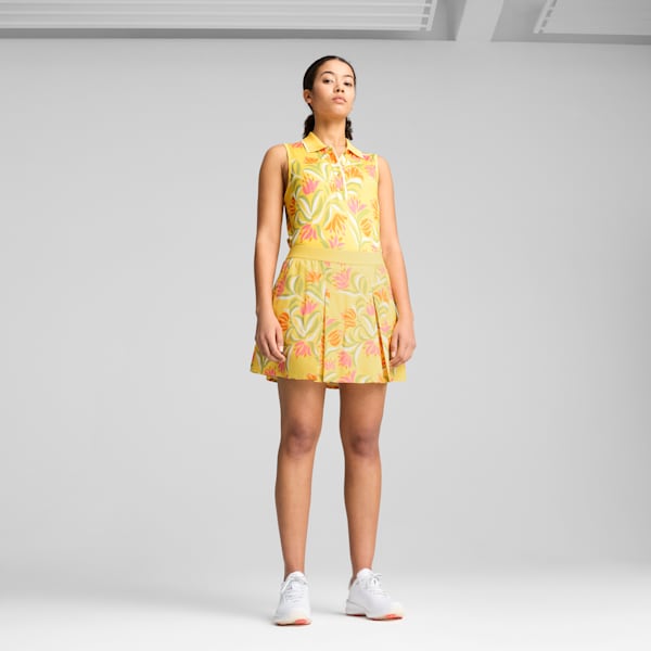 PUMA x DANI DAZEY Sleeveless Golf Polo Women, Sunny Yellow, large-ZAF