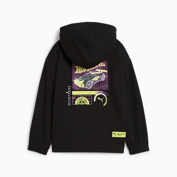 PUMA x HOT WHEELS™ Relaxed Graphic Hoodie Kids, PUMA Black, large-ZAF