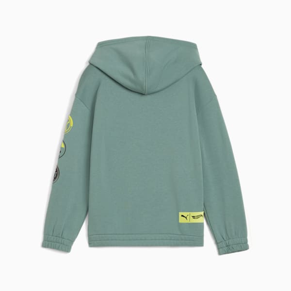 PUMA x HOT WHEELS™ Relaxed Graphic Hoodie Kids, Green Moon, large-MEX