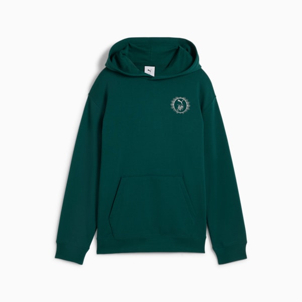 PUMA x HARRY POTTER Relaxed Graphic Hoodie Youth, Dark Myrtle, large-MEX
