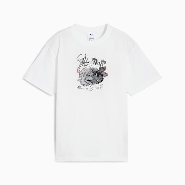 PUMA HOOPS x TMNT Relaxed Graphic Tee Youth, PUMA White, large-MEX