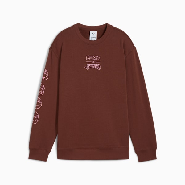 PUMA HOOPS x TMNT Relaxed Graphic Crew Youth, Chocotart, large-MEX