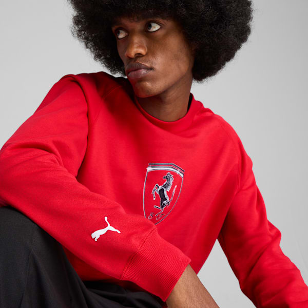 Sudadera Scuderia Ferrari HP Race Big Shield Crew Hombres, Rosso Corsa, large-MEX