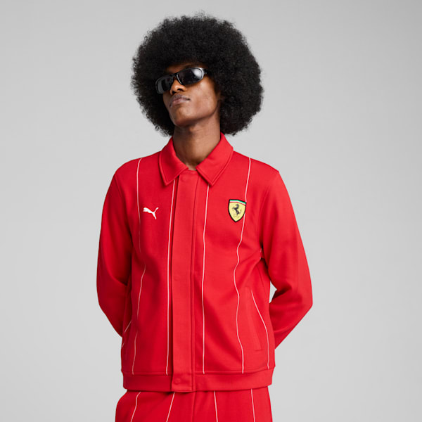 Chamarra polo de la Scuderia Ferrari Race Premium para hombre, Rosso Corsa, large-MEX