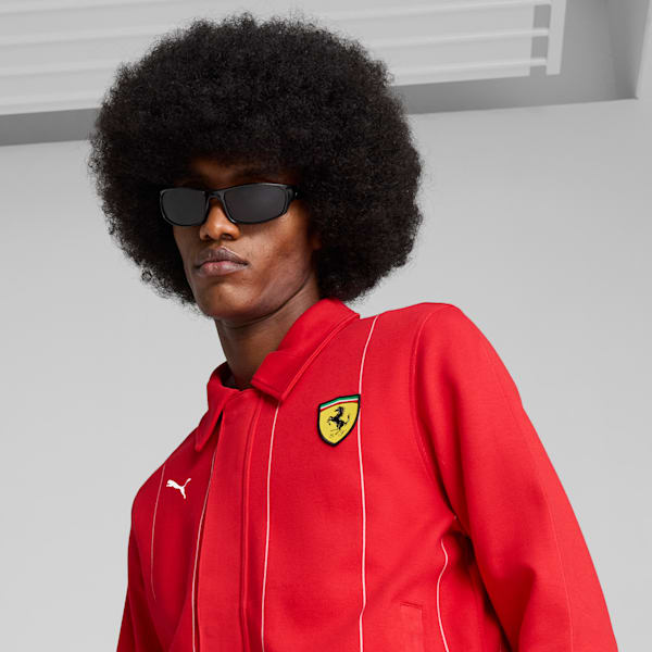 Chamarra polo de la Scuderia Ferrari Race Premium para hombre, Rosso Corsa, large-MEX