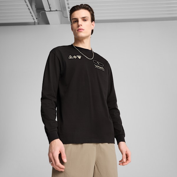 Remera manga larga House Of Graphics Celerity para hombre, PUMA Black, large-ARG