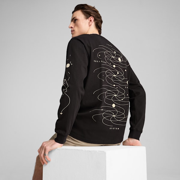 House Of Graphics Celerity Long Sleeve Top Men, PUMA Black, large-ZAF