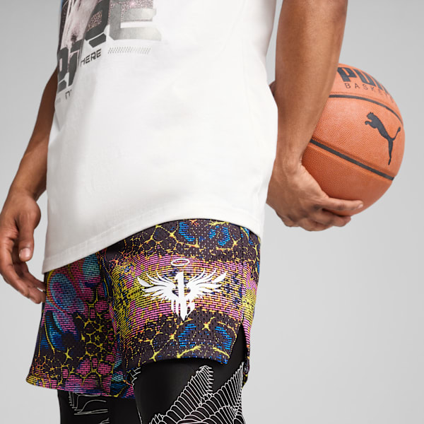 Melo Alien Skins 2-in-1 Basketball Tights Men, PUMA Black, large-MEX