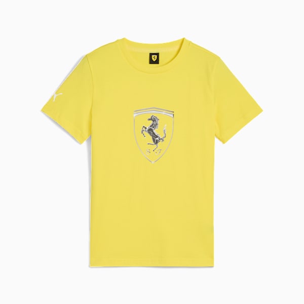 Scuderia Ferrari HP Race Tonal Big Shield Tee Youth, Speed Yellow, large-MEX