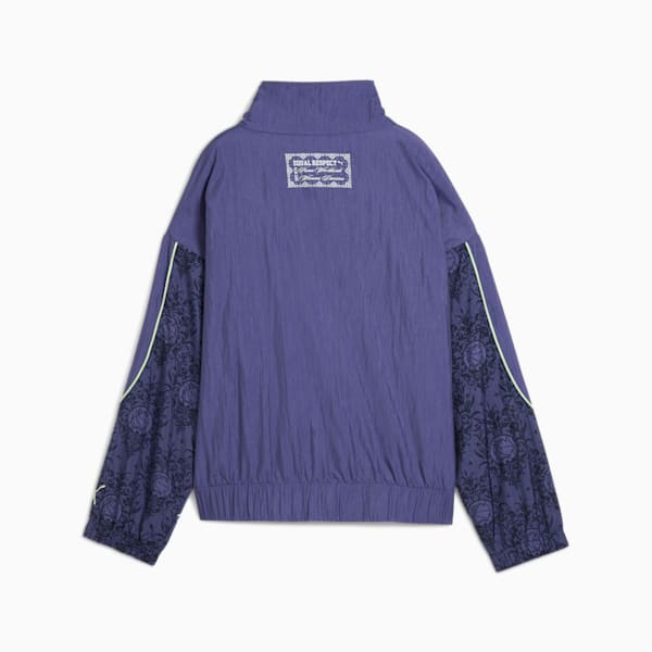 Lace Em Up Track Jacket Women, Blue Crystal-AOP, large-ZAF